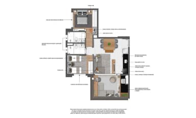 2 Dorms. (1 Suíte)