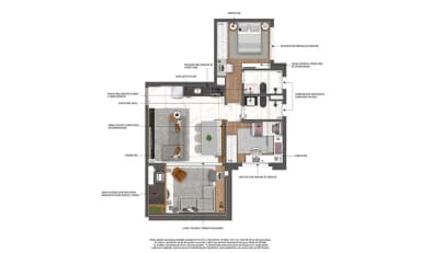 2 Dorms. (1 Suíte)